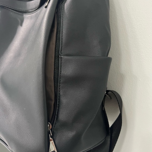 Black Backpack Purse for Women, PU Leather Anti Theft Travel with Tassel - Picture 7 of 11